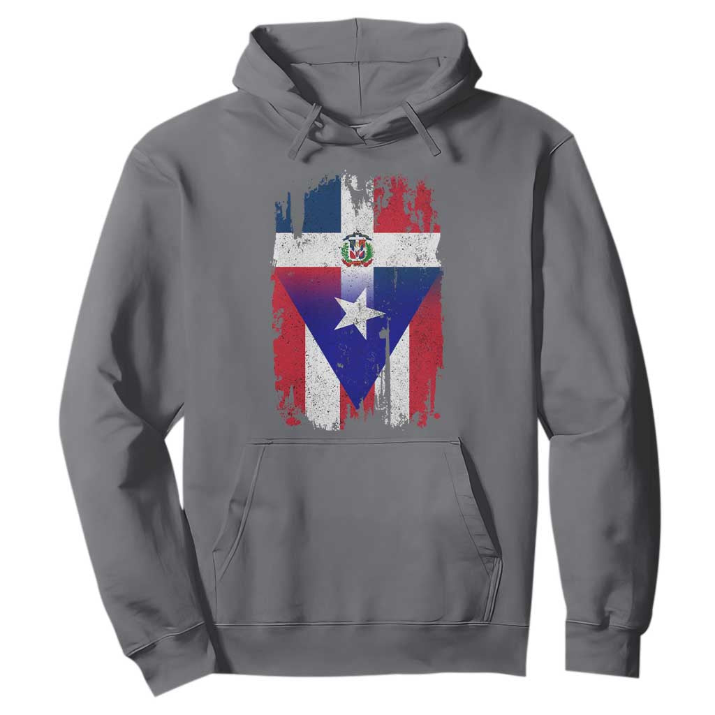 Dominican Puerto Rican Flag Hoodie Mixed Heritage Pride TS10 Charcoal Print Your Wear