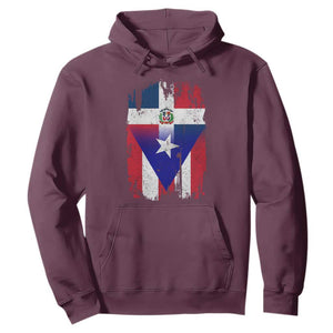 Dominican Puerto Rican Flag Hoodie Mixed Heritage Pride TS10 Maroon Print Your Wear