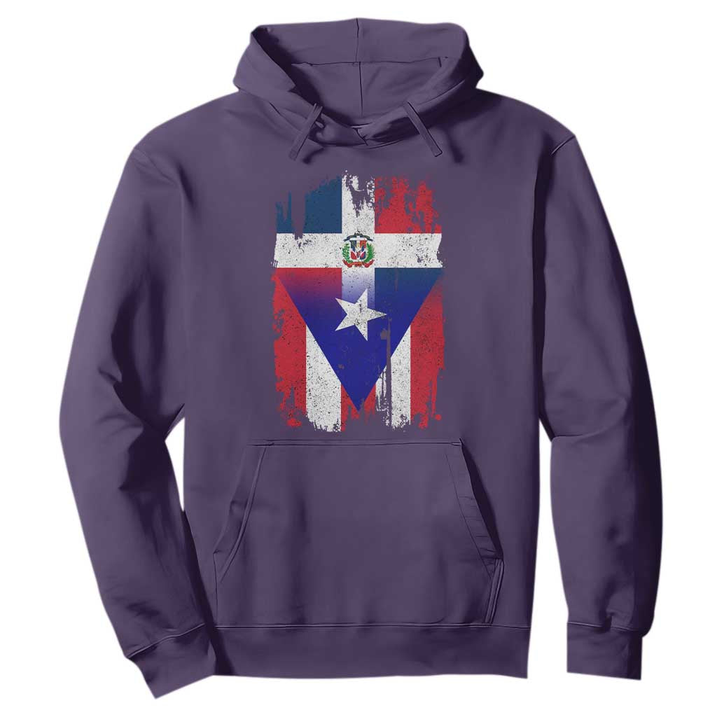 Dominican Puerto Rican Flag Hoodie Mixed Heritage Pride TS10 Purple Print Your Wear