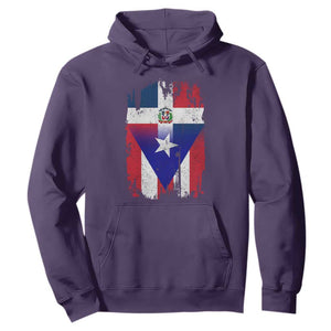 Dominican Puerto Rican Flag Hoodie Mixed Heritage Pride TS10 Purple Print Your Wear