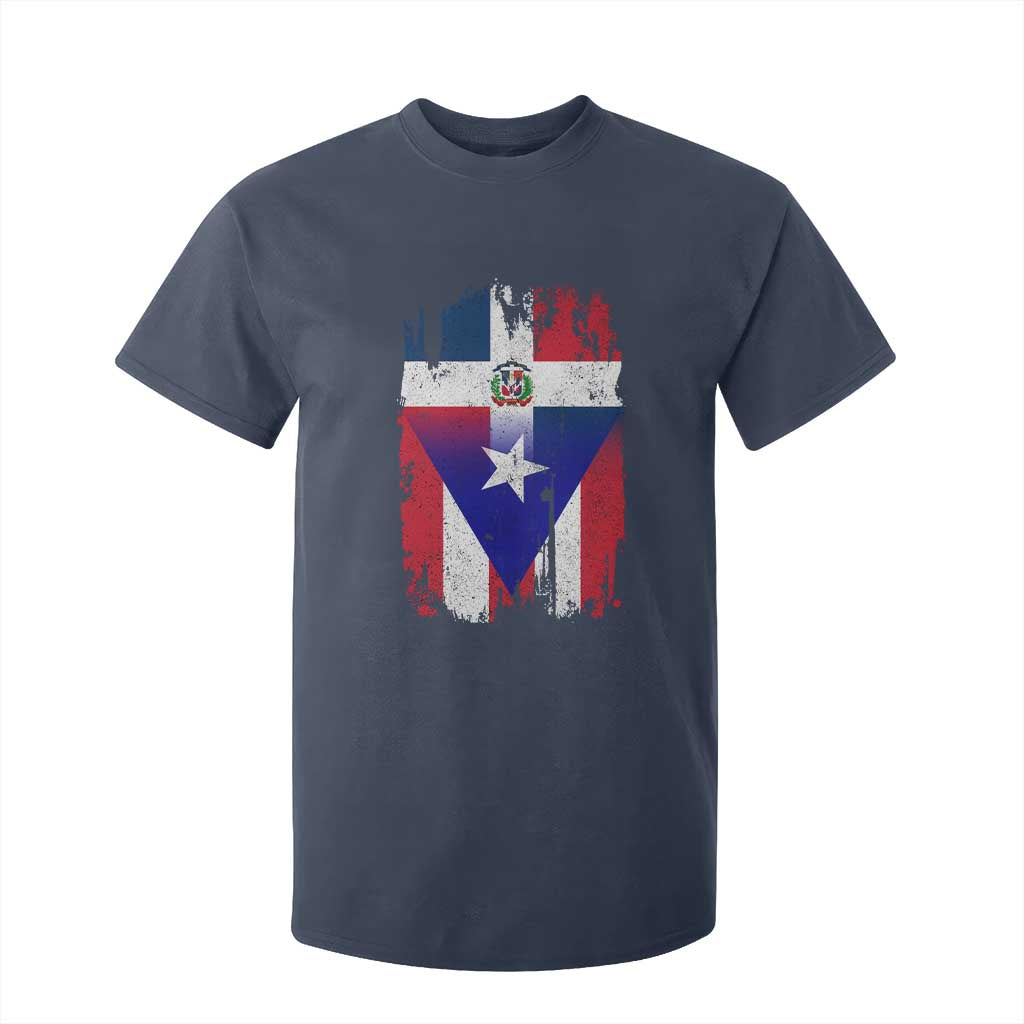 Dominican Puerto Rican Flag T Shirt For Kid Mixed Heritage Pride TS10 Navy Print Your Wear