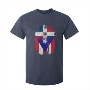 Dominican Puerto Rican Flag T Shirt For Kid Mixed Heritage Pride TS10 Navy Print Your Wear