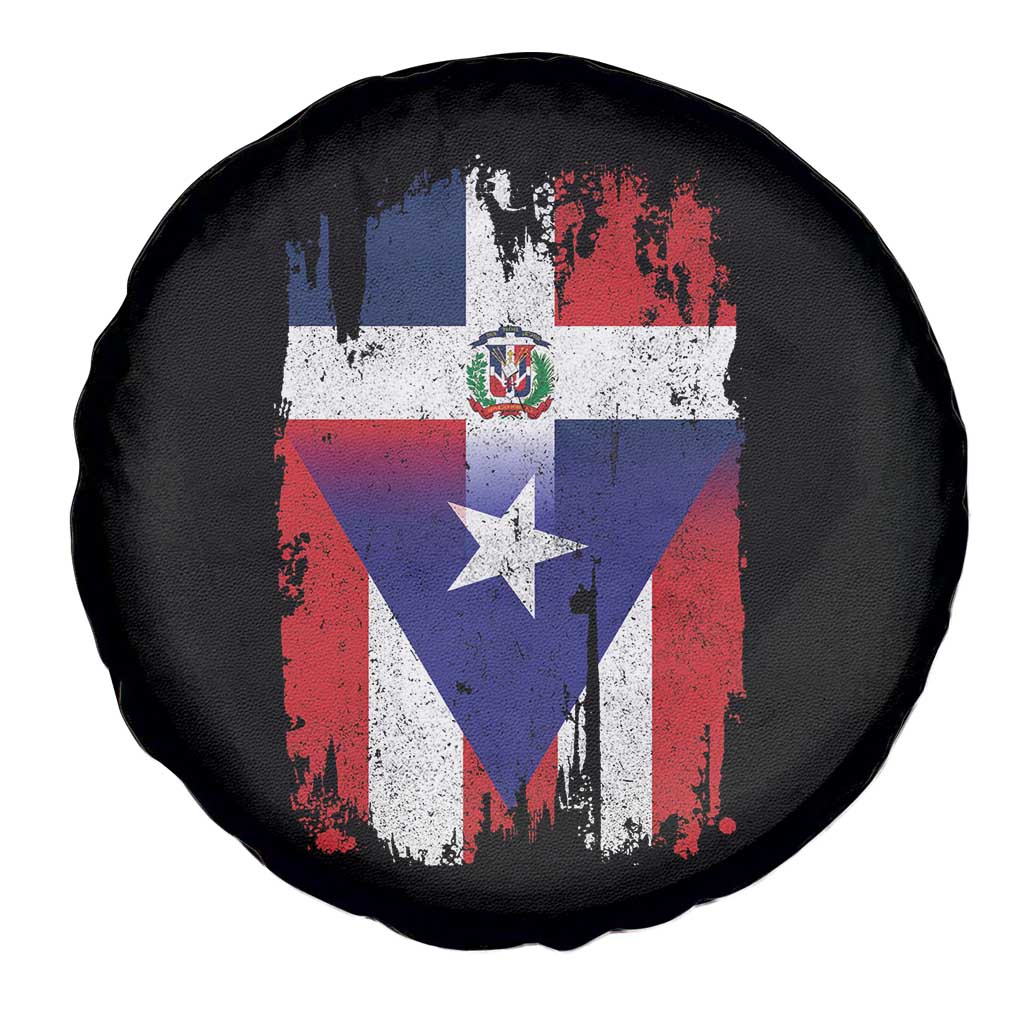 Dominican Puerto Rican Flag Spare Tire Cover Mixed Heritage Pride TS10 Print Your Wear