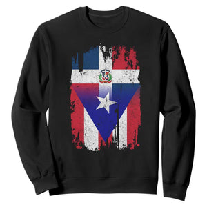 Dominican Puerto Rican Flag Sweatshirt Mixed Heritage Pride TS10 Black Print Your Wear
