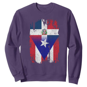 Dominican Puerto Rican Flag Sweatshirt Mixed Heritage Pride TS10 Purple Print Your Wear