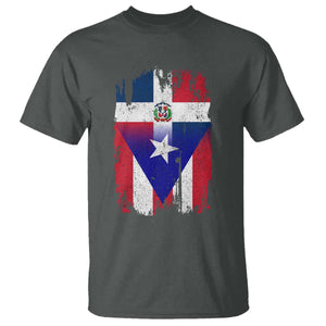 Dominican Puerto Rican Flag T Shirt Mixed Heritage Pride TS10 Dark Heather Print Your Wear
