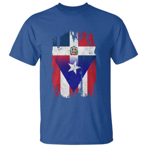 Dominican Puerto Rican Flag T Shirt Mixed Heritage Pride TS10 Royal Blue Print Your Wear