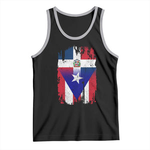 Dominican Puerto Rican Flag Tank Top Mixed Heritage Pride TS10 Black Athletic Heather Print Your Wear