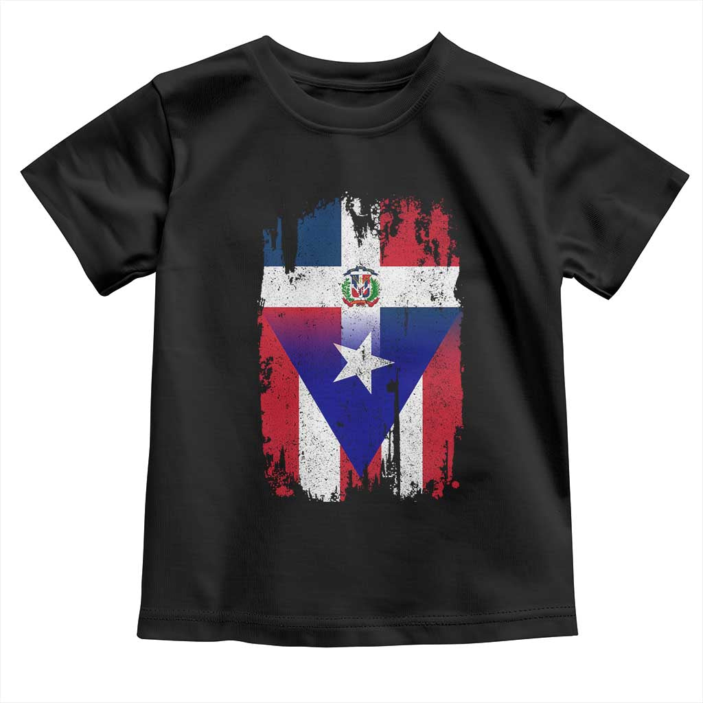 Dominican Puerto Rican Flag Toddler T Shirt Mixed Heritage Pride TS10 Black Print Your Wear