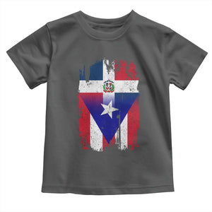 Dominican Puerto Rican Flag Toddler T Shirt Mixed Heritage Pride TS10 Dark Heather Print Your Wear