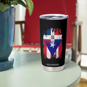 Dominican Puerto Rican Flag Tumbler Cup Mixed Heritage Pride TS10 Print Your Wear
