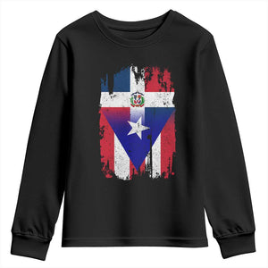 Dominican Puerto Rican Flag Youth Sweatshirt Mixed Heritage Pride TS10 Black Print Your Wear