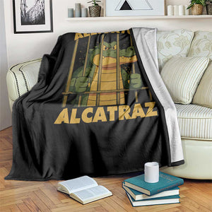 Alligator Alcatraz Florida Everglades Throw Blanket Funny Political Satire Meme TS10 Print Your Wear