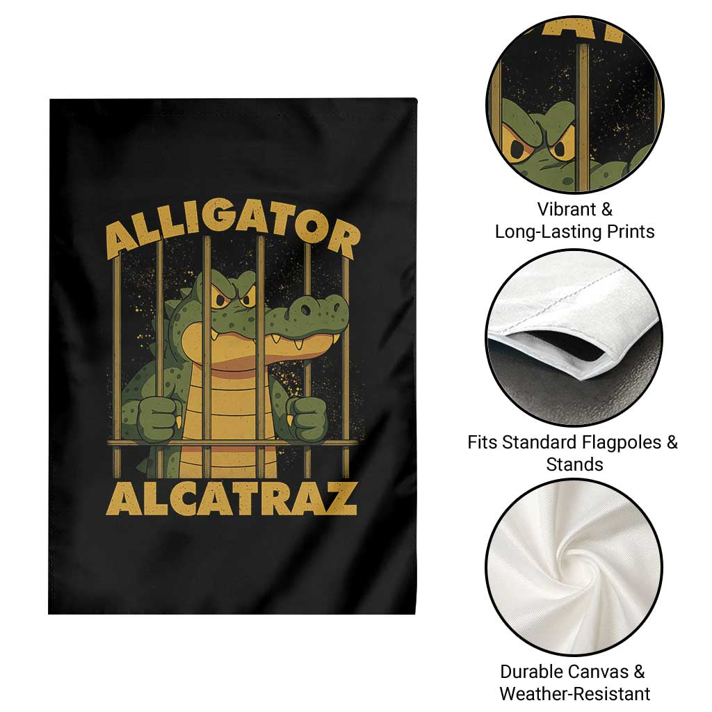 Alligator Alcatraz Florida Everglades Garden Flag Funny Political Satire Meme TS10 Print Your Wear