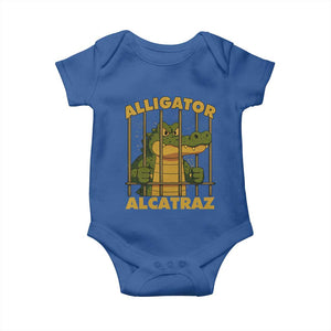 Alligator Alcatraz Florida Everglades Baby Onesie Funny Political Satire Meme TS10 Royal Blue Print Your Wear