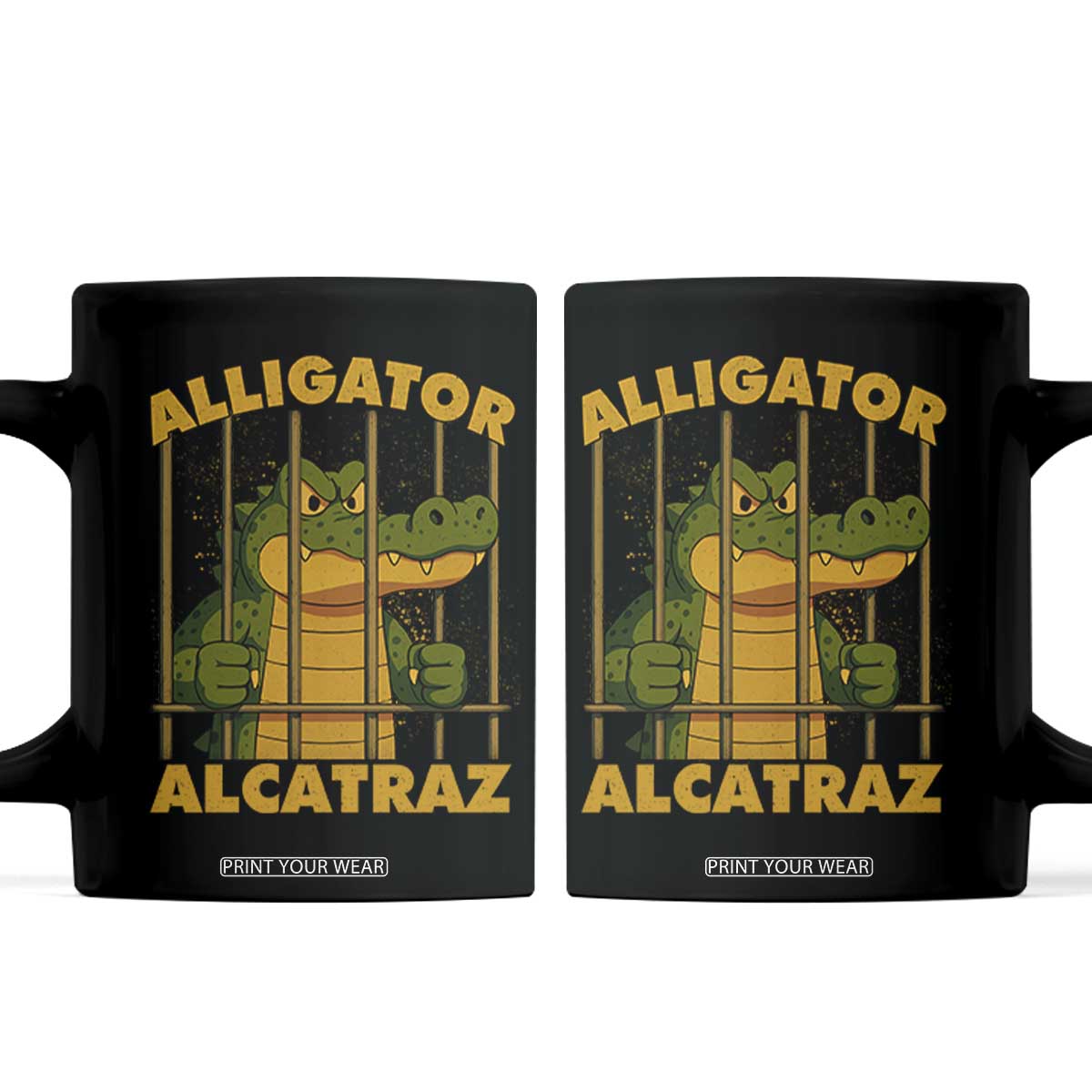 Alligator Alcatraz Florida Everglades Coffee Mug Funny Political Satire Meme TS10 Black Print Your Wear
