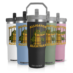 Alligator Alcatraz Florida Everglades Flip Straw Tumbler Funny Political Satire Meme TS10 Print Your Wear