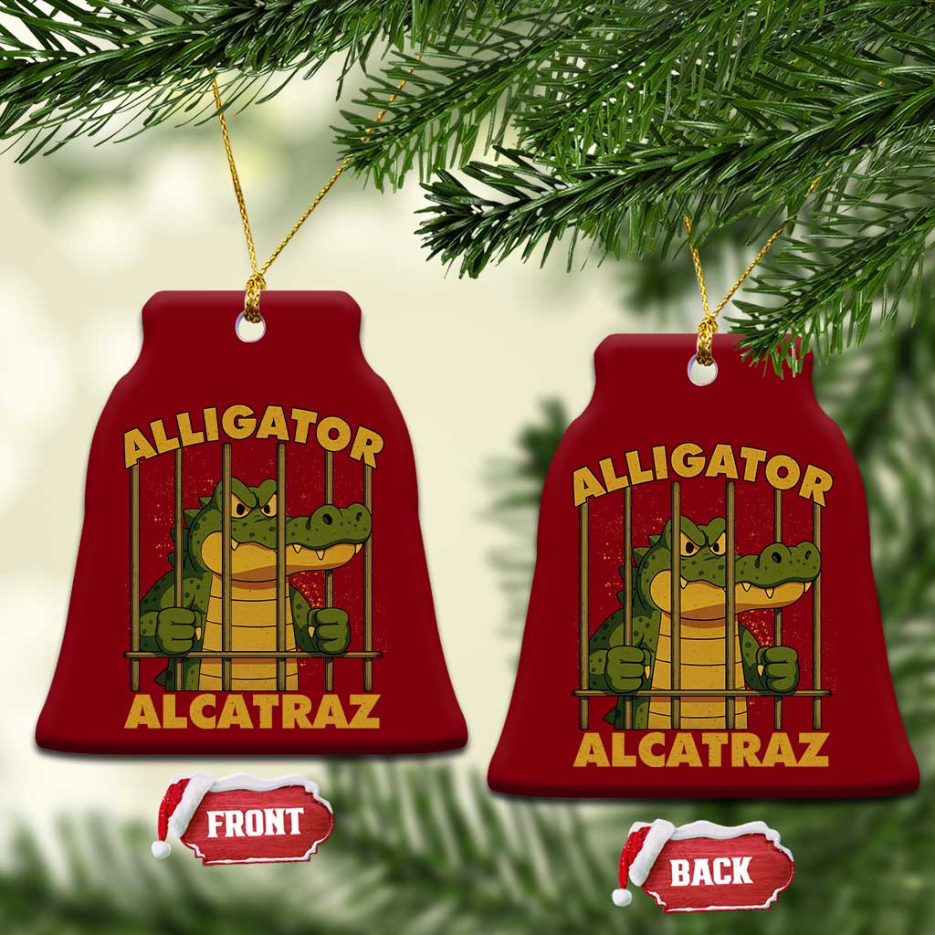 Alligator Alcatraz Florida Everglades Ceramic Ornament Funny Political Satire Meme TS10 Print Your Wear