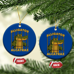 Alligator Alcatraz Florida Everglades Ceramic Ornament Funny Political Satire Meme TS10 1pc Blue Print Your Wear