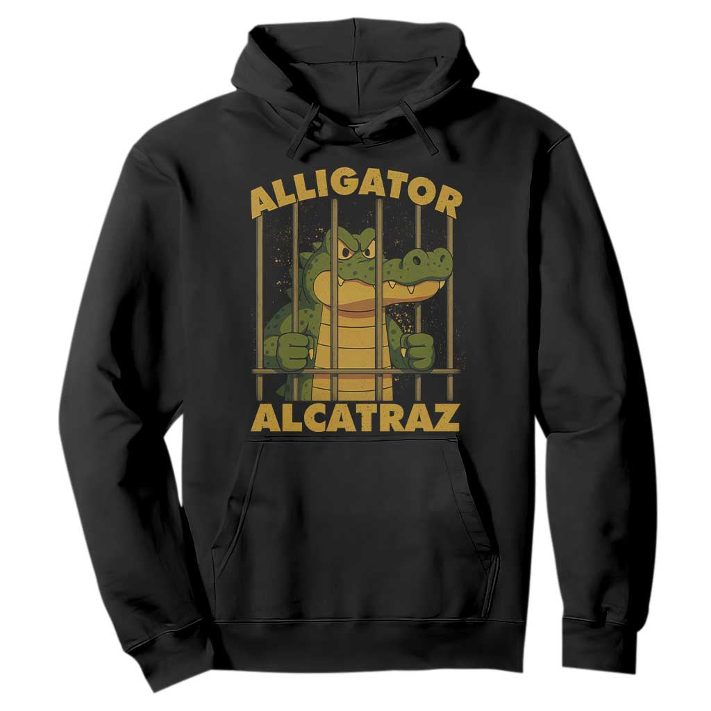 Alligator Alcatraz Florida Everglades Hoodie Funny Political Satire Meme TS10 Black Print Your Wear