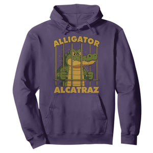 Alligator Alcatraz Florida Everglades Hoodie Funny Political Satire Meme TS10 Purple Print Your Wear