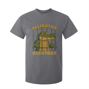 Alligator Alcatraz Florida Everglades T Shirt For Kid Funny Political Satire Meme TS10 Charcoal Print Your Wear