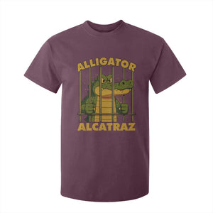 Alligator Alcatraz Florida Everglades T Shirt For Kid Funny Political Satire Meme TS10 Maroon Print Your Wear