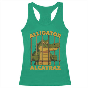 Alligator Alcatraz Florida Everglades Racerback Tank Top Funny Political Satire Meme TS10 Irish Green Print Your Wear