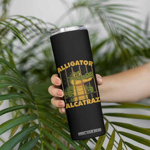 Alligator Alcatraz Florida Everglades Skinny Tumbler Funny Political Satire Meme TS10 Print Your Wear