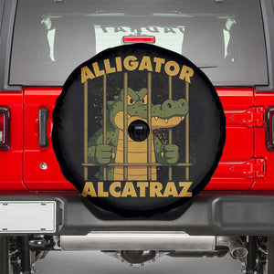 Alligator Alcatraz Florida Everglades Spare Tire Cover Funny Political Satire Meme TS10 Black Print Your Wear