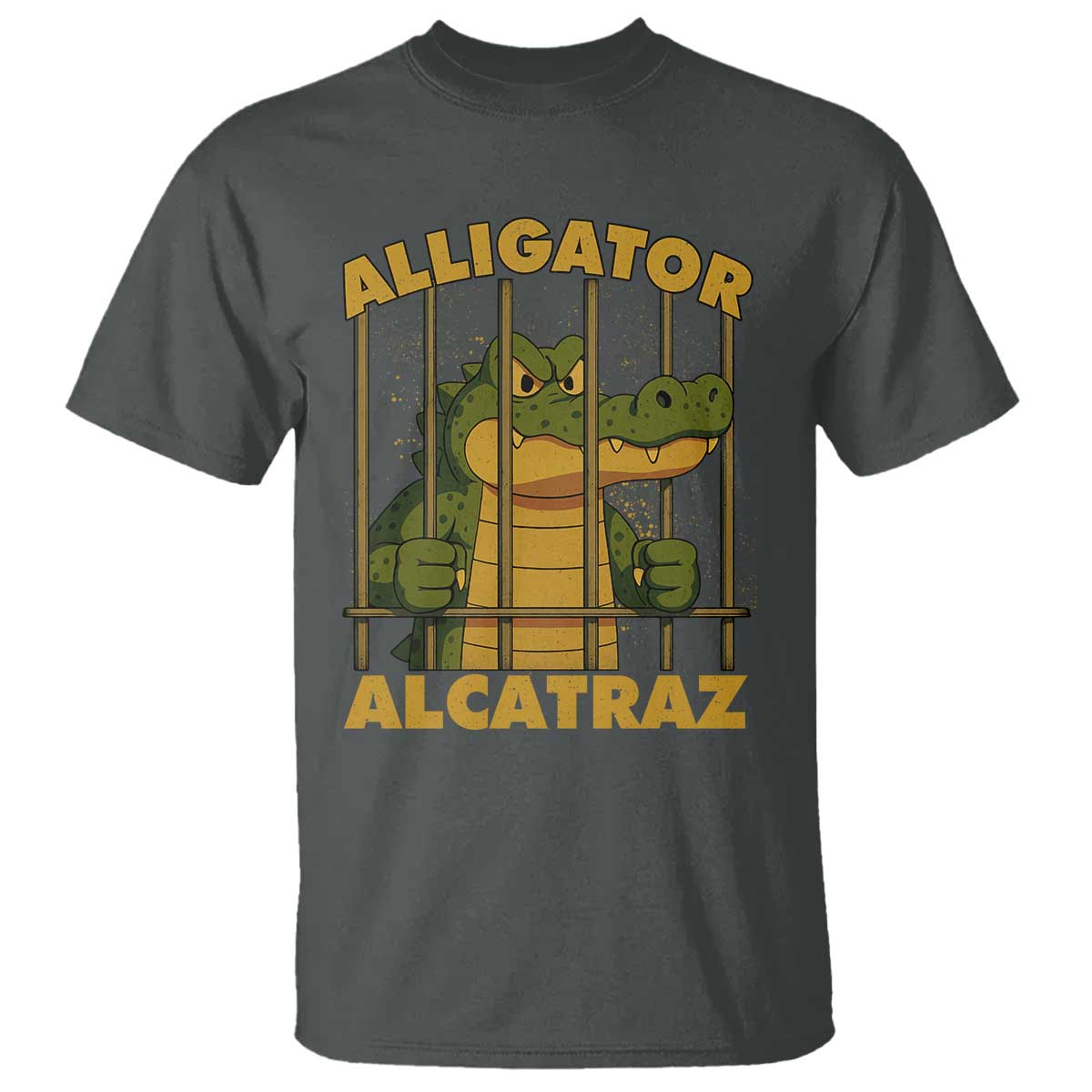 Alligator Alcatraz Florida Everglades T Shirt Funny Political Satire Meme TS10 Dark Heather Print Your Wear