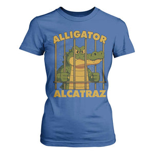 Alligator Alcatraz Florida Everglades T Shirt For Women Funny Political Satire Meme TS10 Royal Blue Print Your Wear