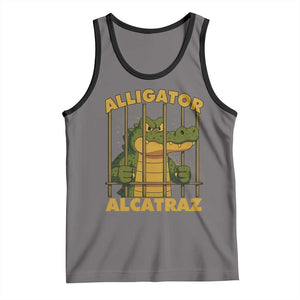 Alligator Alcatraz Florida Everglades Tank Top Funny Political Satire Meme TS10 Deep Heather Black Print Your Wear