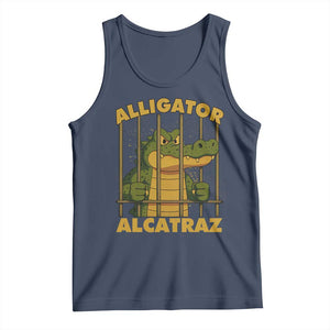 Alligator Alcatraz Florida Everglades Tank Top Funny Political Satire Meme TS10 Navy Print Your Wear