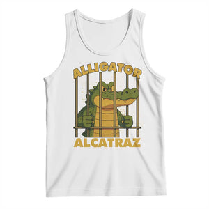 Alligator Alcatraz Florida Everglades Tank Top Funny Political Satire Meme TS10 White Print Your Wear
