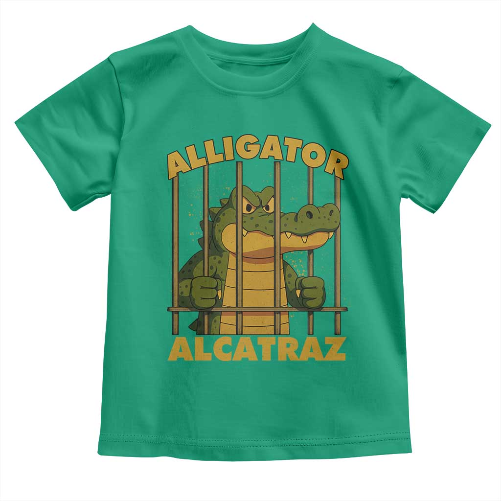 Alligator Alcatraz Florida Everglades Toddler T Shirt Funny Political Satire Meme TS10 Irish Green Print Your Wear