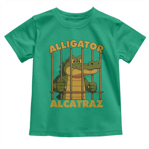Alligator Alcatraz Florida Everglades Toddler T Shirt Funny Political Satire Meme TS10 Irish Green Print Your Wear