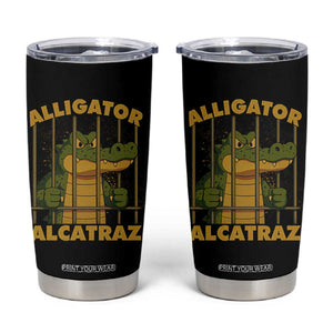 Alligator Alcatraz Florida Everglades Tumbler Cup Funny Political Satire Meme TS10 Black Print Your Wear
