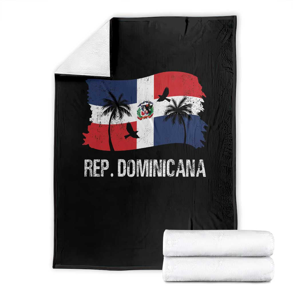 Dominican Republic Flag Throw Blanket Island Pride Caribbean Heritage TS10 Black Print Your Wear