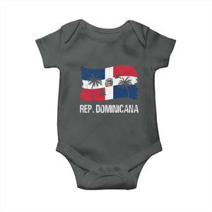 Dominican Republic Flag Baby Onesie Island Pride Caribbean Heritage TS10 Dark Heather Print Your Wear