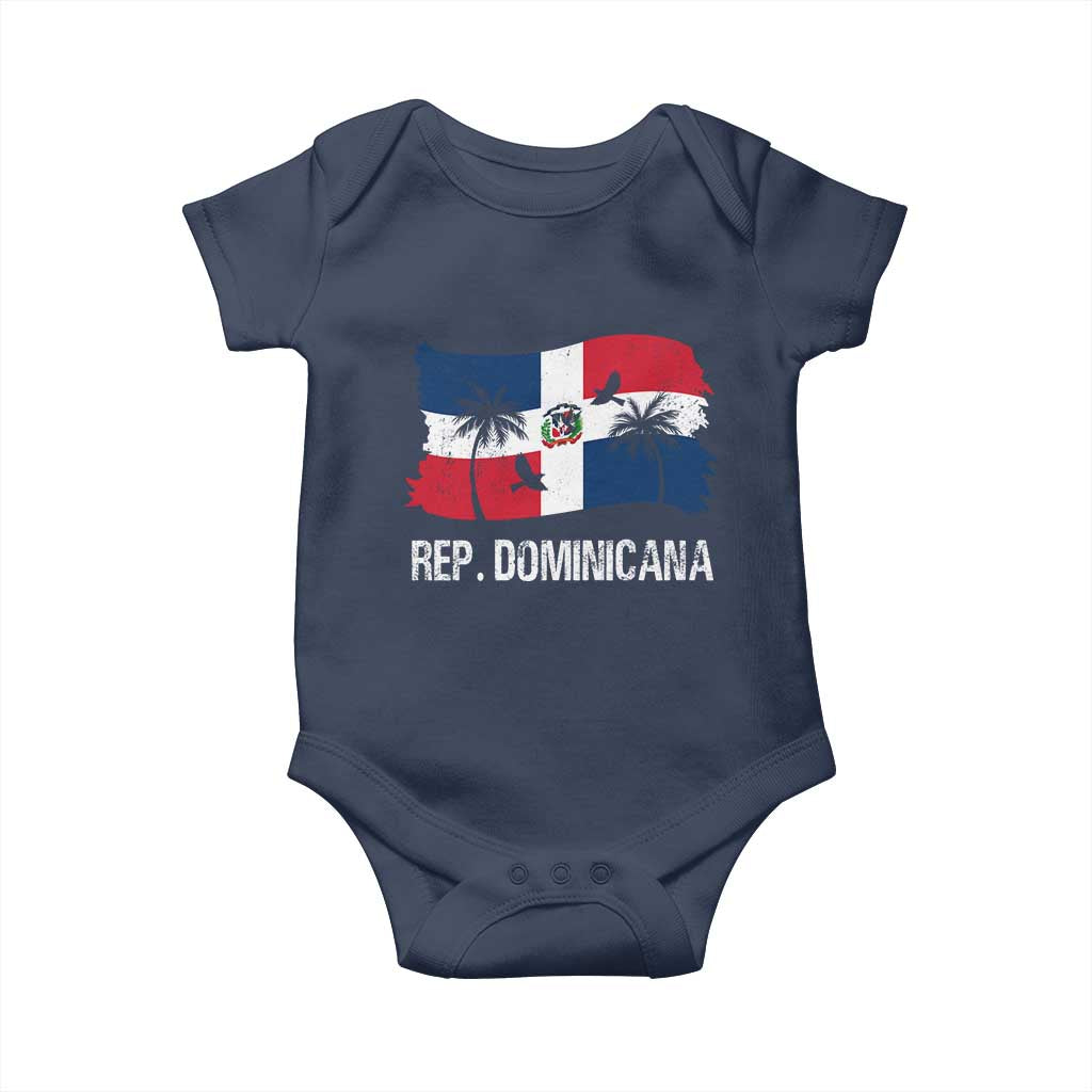 Dominican Republic Flag Baby Onesie Island Pride Caribbean Heritage TS10 Navy Print Your Wear