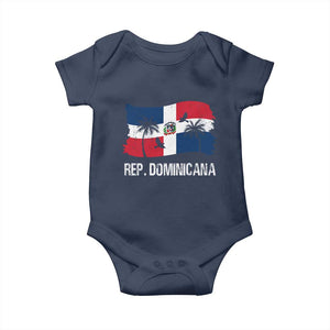 Dominican Republic Flag Baby Onesie Island Pride Caribbean Heritage TS10 Navy Print Your Wear