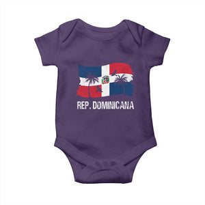 Dominican Republic Flag Baby Onesie Island Pride Caribbean Heritage TS10 Purple Print Your Wear