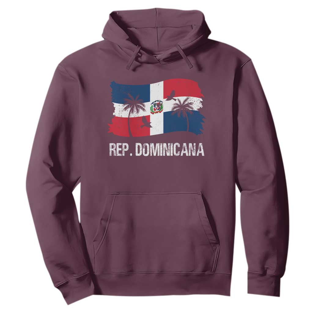 Dominican Republic Flag Hoodie Island Pride Caribbean Heritage TS10 Maroon Print Your Wear