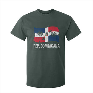 Dominican Republic Flag T Shirt For Kid Island Pride Caribbean Heritage TS10 Dark Forest Green Print Your Wear