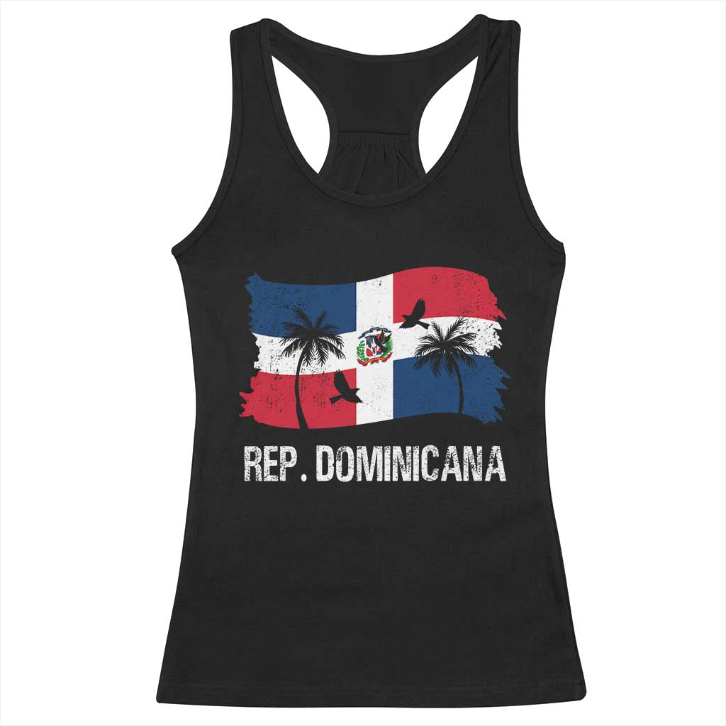 Dominican Republic Flag Racerback Tank Top Island Pride Caribbean Heritage TS10 Black Print Your Wear