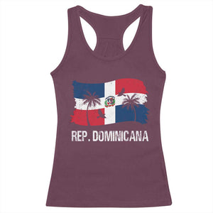 Dominican Republic Flag Racerback Tank Top Island Pride Caribbean Heritage TS10 Maroon Print Your Wear