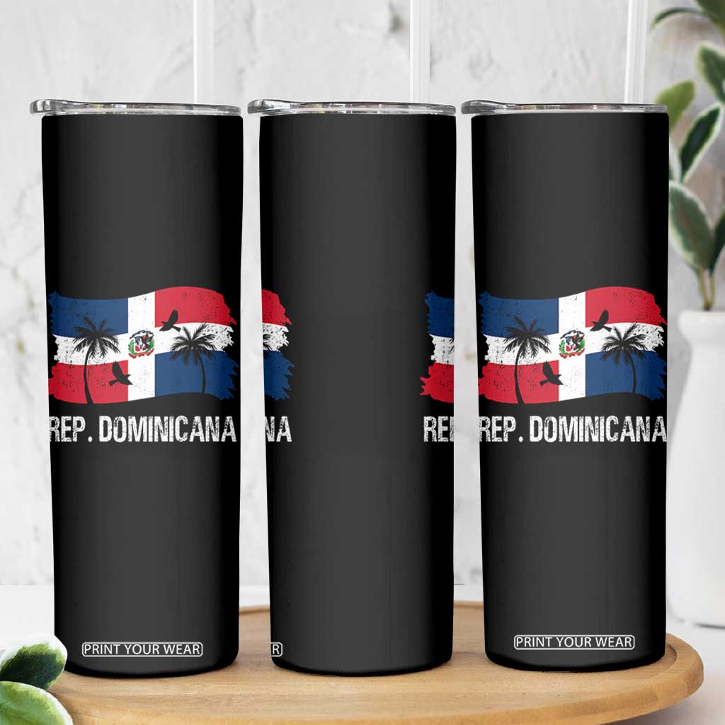 Dominican Republic Flag Skinny Tumbler Island Pride Caribbean Heritage TS10 Print Your Wear
