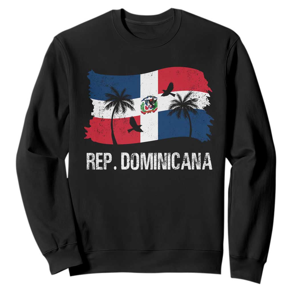 Dominican Republic Flag Sweatshirt Island Pride Caribbean Heritage TS10 Black Print Your Wear