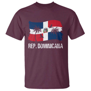 Dominican Republic Flag T Shirt Island Pride Caribbean Heritage TS10 Maroon Print Your Wear